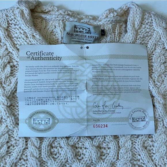 Aran Sweater Market NWT Lambay Aran Sweater for Women - Picture 6 of 13